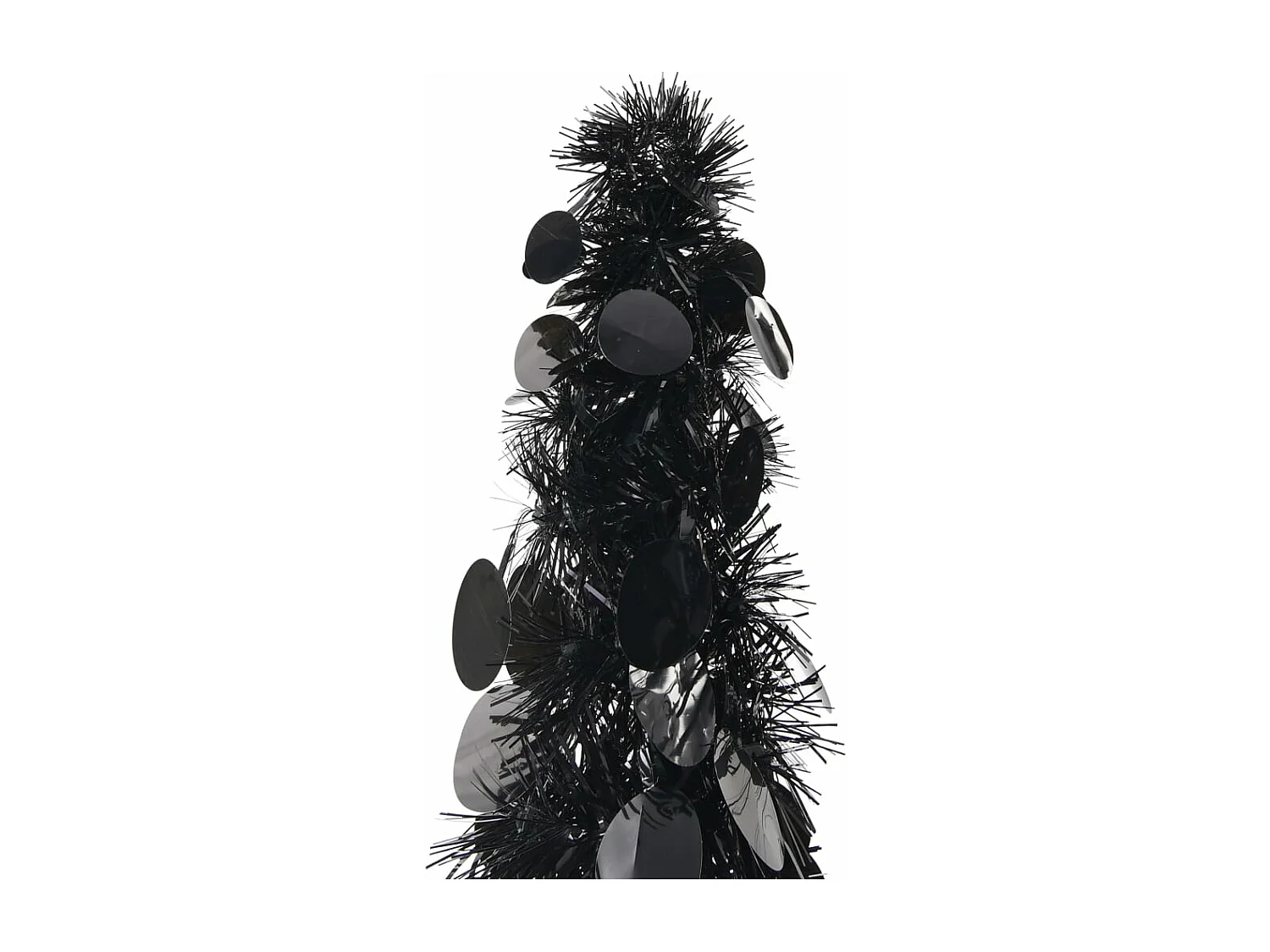 Sapin de No?l artificiel escamotable noir 150 cm PET