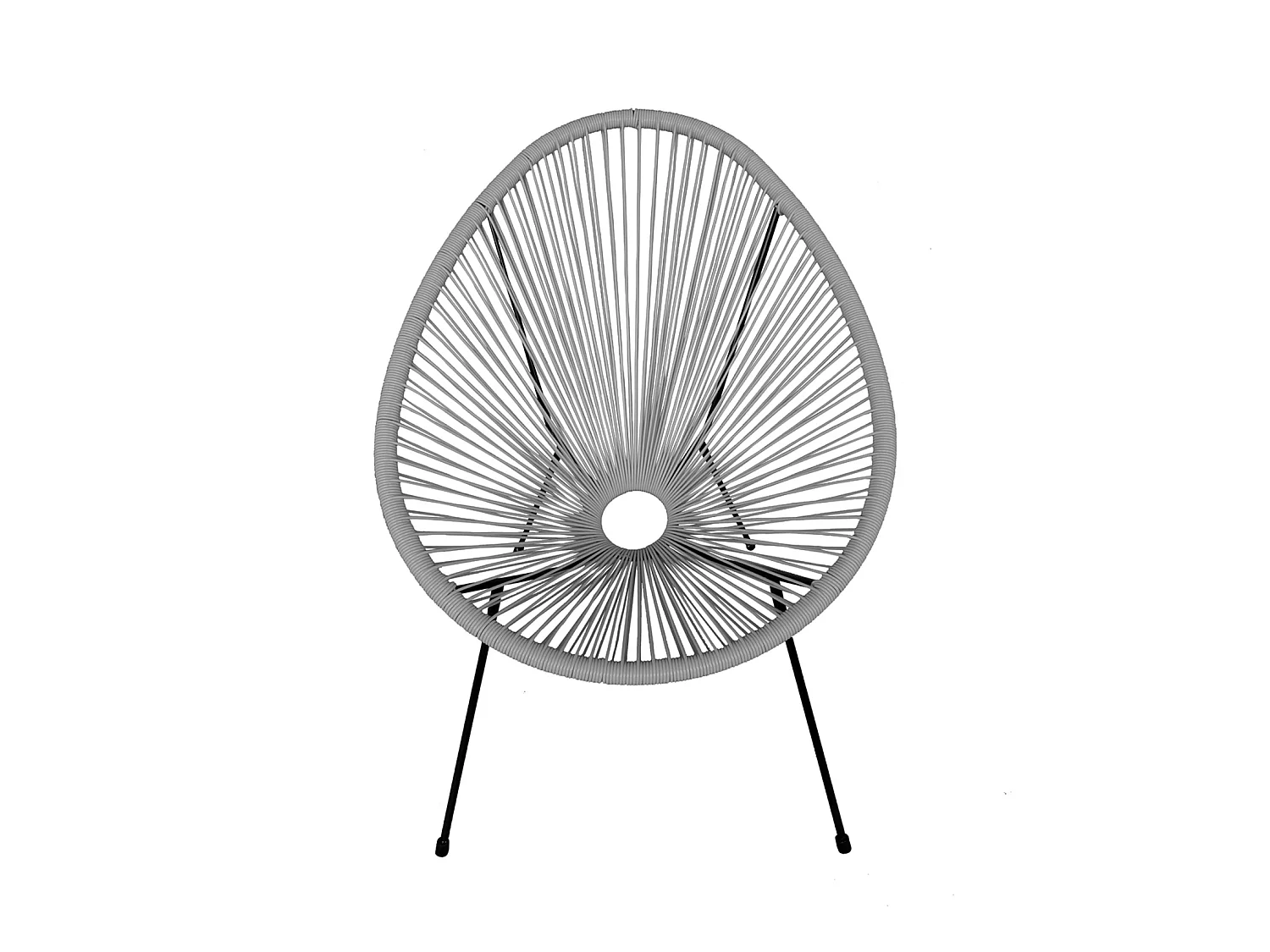 Satz von 2 Sesseln Ei ACAPULCO grau