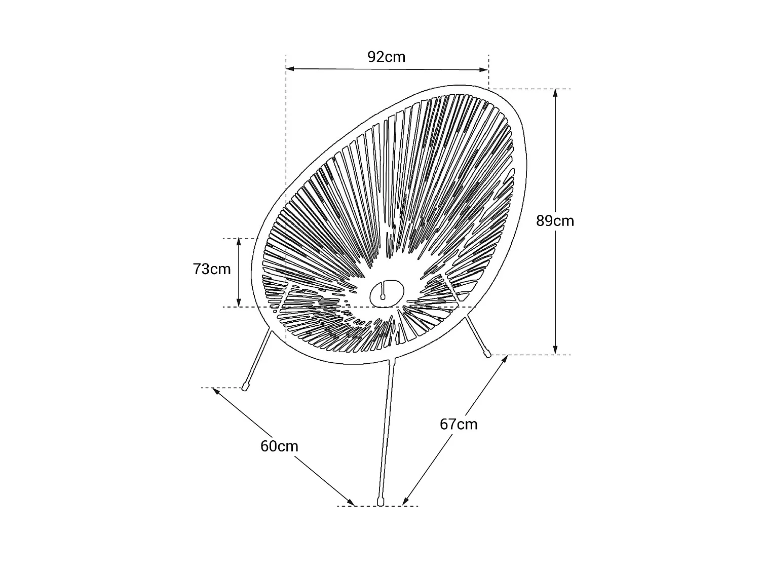 Satz von 2 Sesseln Ei ACAPULCO grau