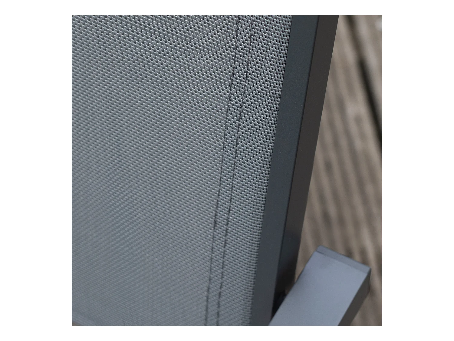 Salon de jardin extensible 10 places de 140/200cm en textilène gris - aluminium anthracite VENEZIA - HAPPY GARDEN
