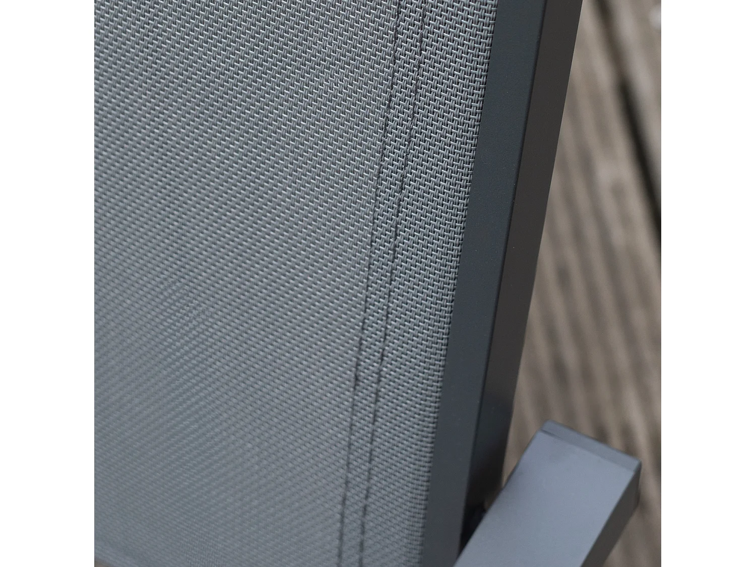 VENEZIA Uitschuifbare tuinset grijs textilene 140/200 - aluminium antraciet