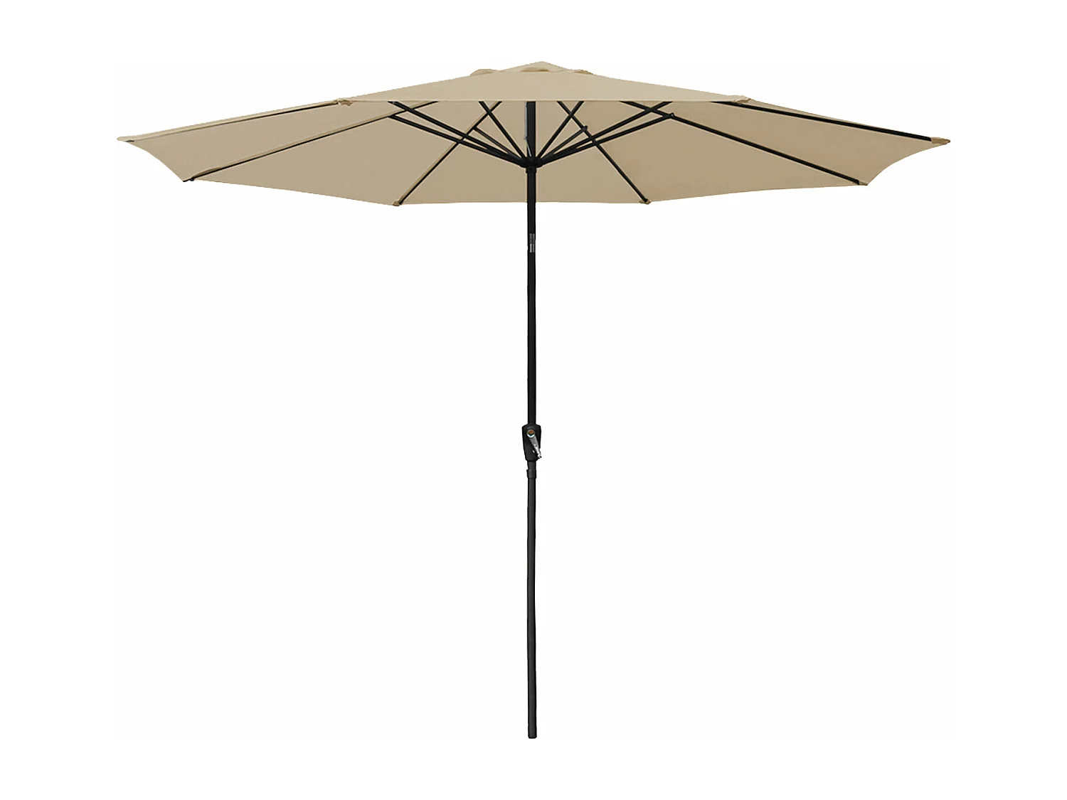 HAPUNA rechte ronde parasol 3,30m diameter beige