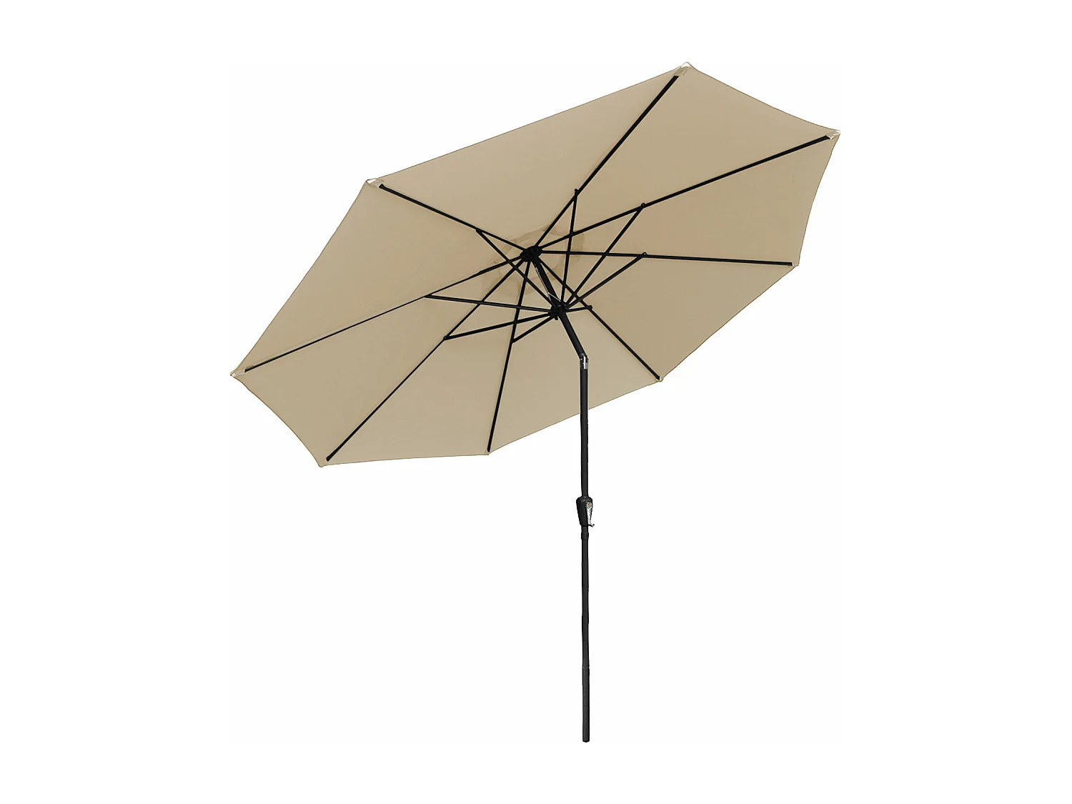 HAPUNA rechte ronde parasol 3,30m diameter beige