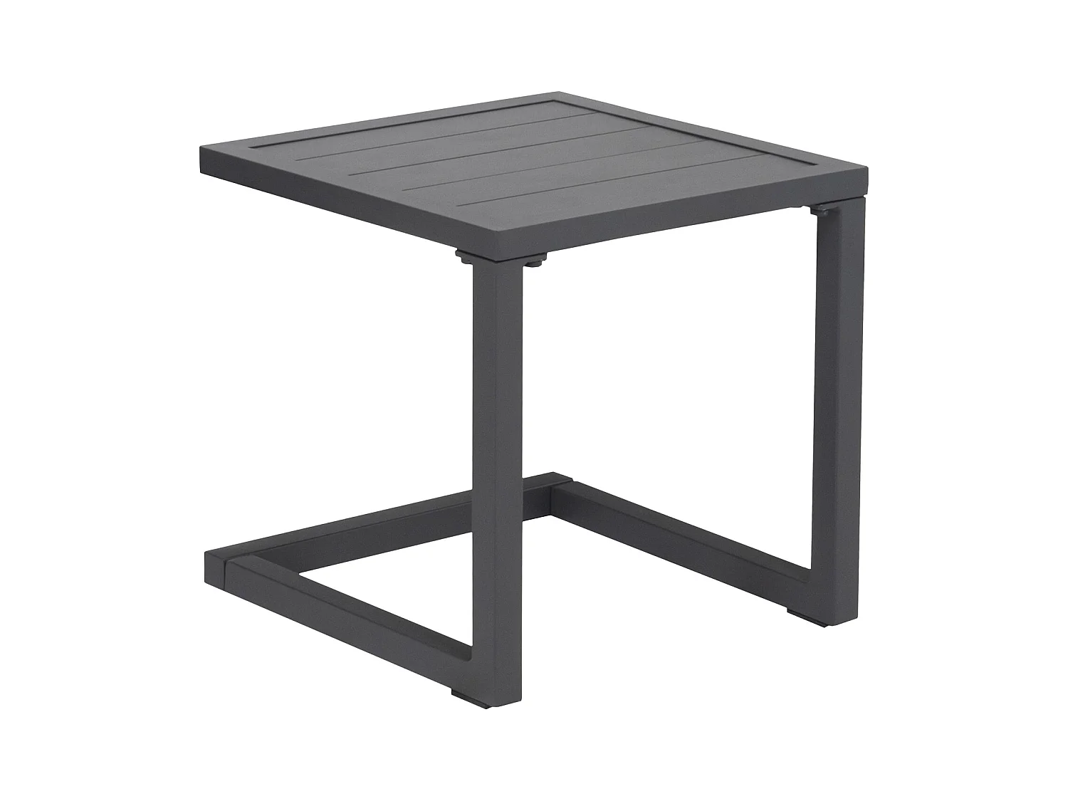 BARBADOS bijzettafel in antracietgrijs aluminium