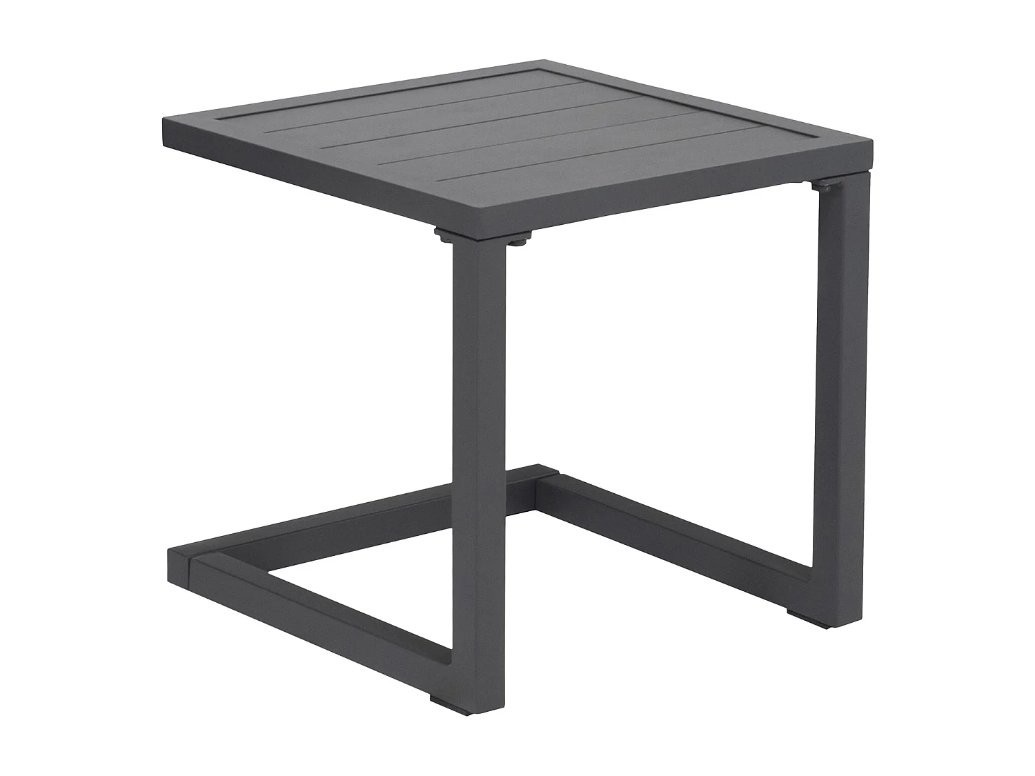 BARBADOS bijzettafel in antracietgrijs aluminium
