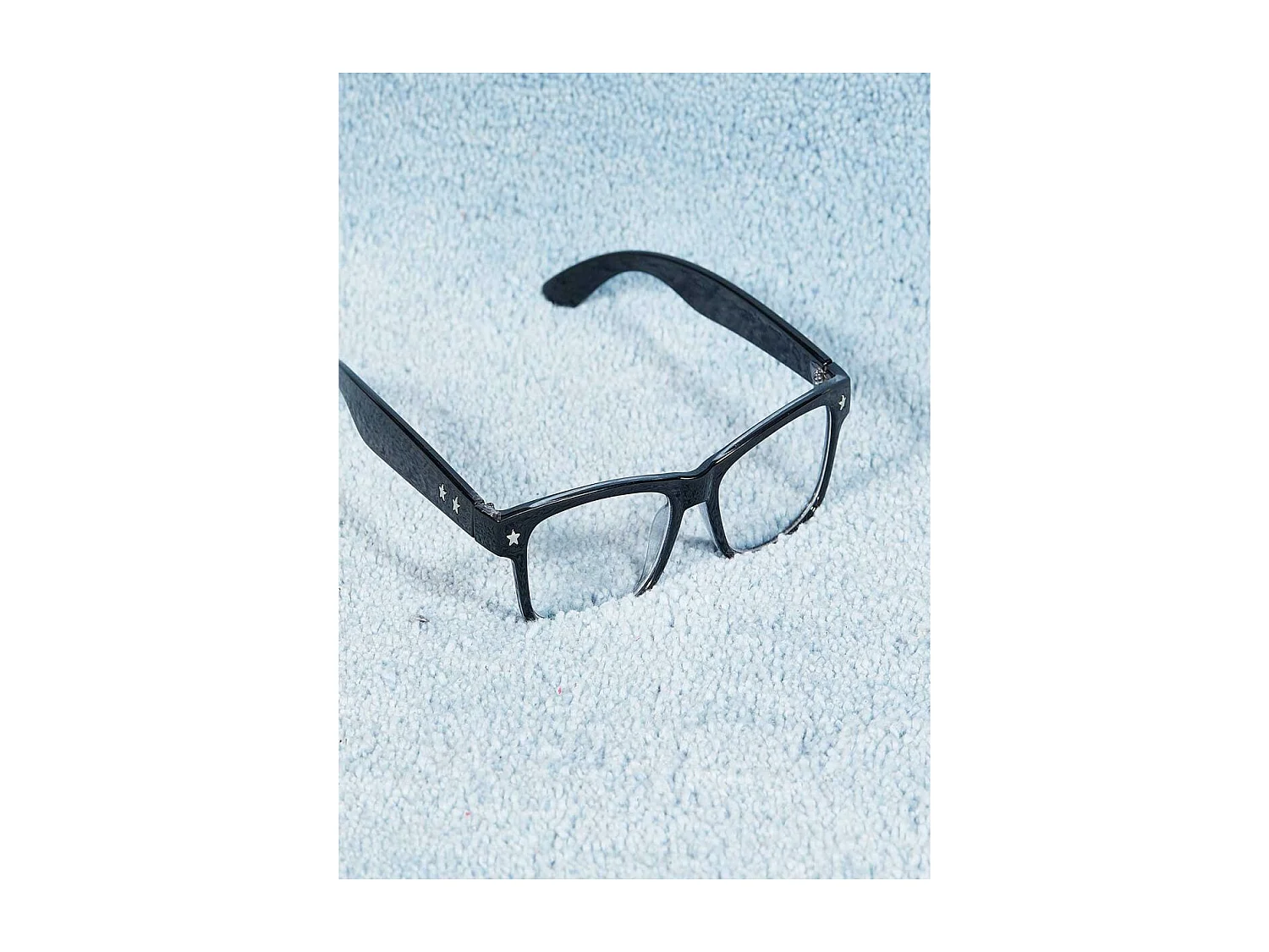 Tapis enfant 90x160 forme originale fait main en coton bleu NUAGE 1