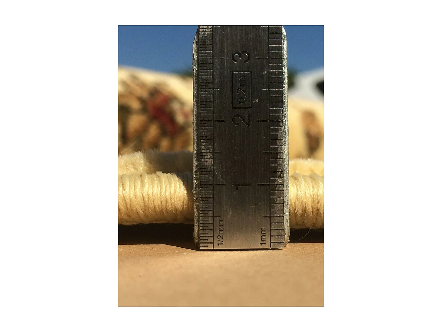 tapis salon 120x170 tissé beige rectangle motif oriental AKLIM A