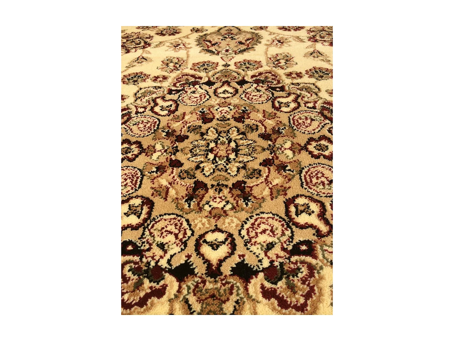 tapis salon 120x170 tissé beige rectangle motif oriental AKLIM A