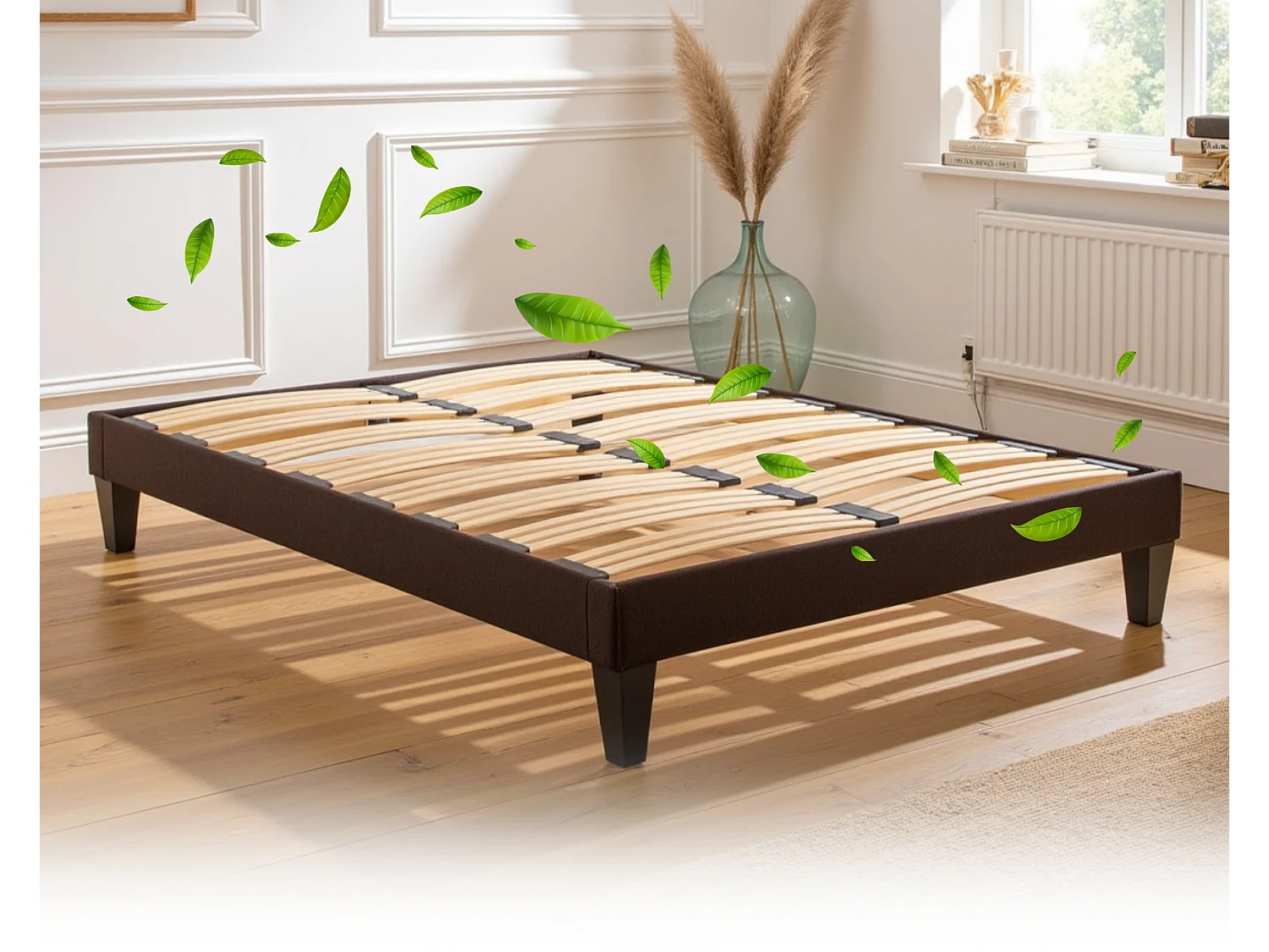 Sommier en Kit 1 Place Tissu Gris 80x200