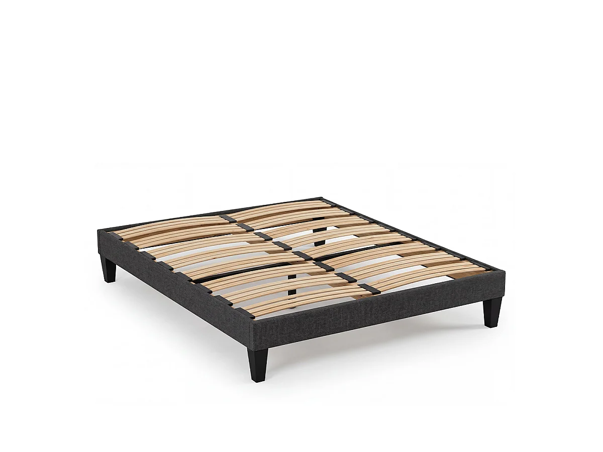 Sommier en kit en Kit 1 Place Tissu Gris 80x200