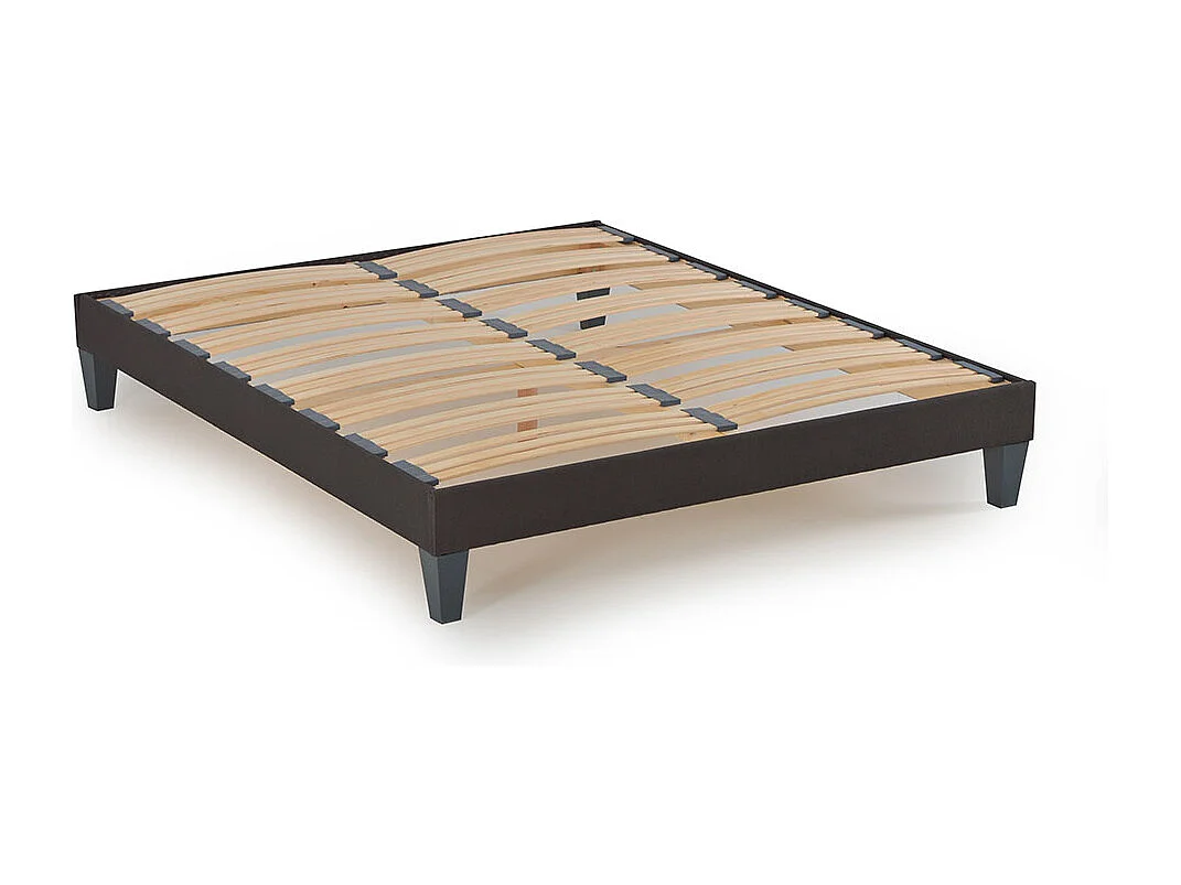 Sommier en Kit Tissu Gris - 140 x 190 cm