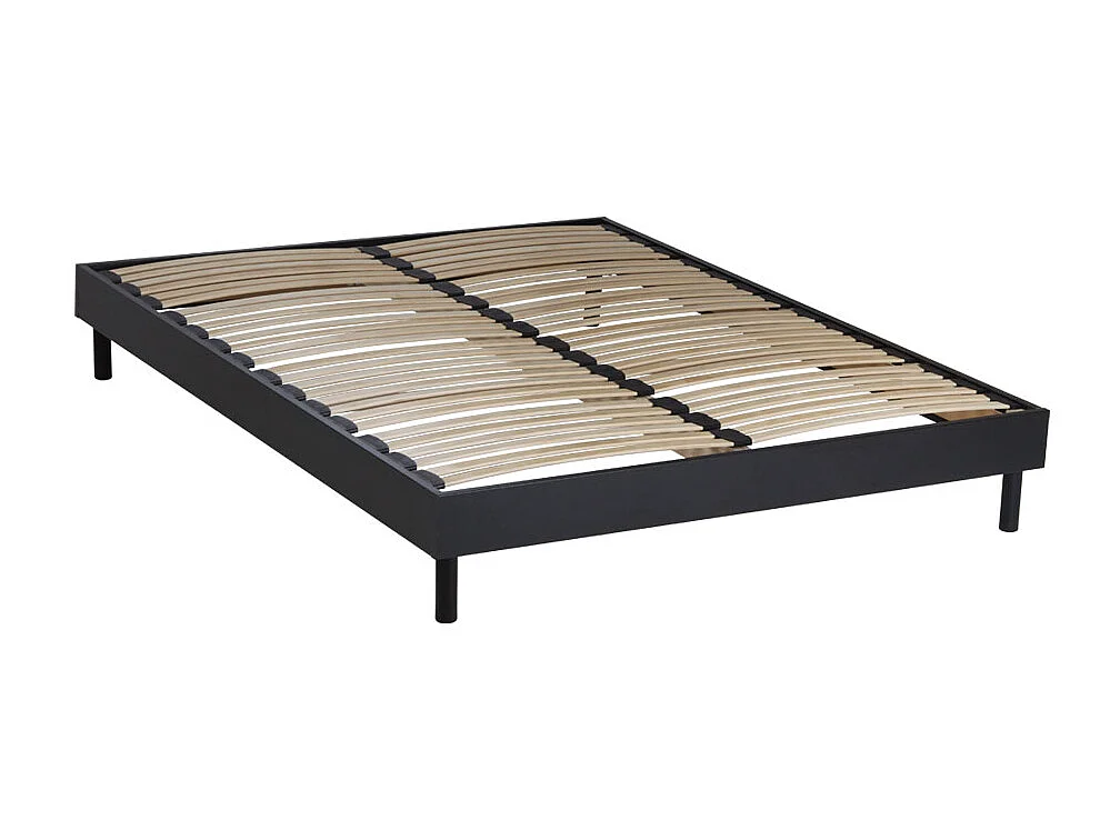 Sommier à lattes en KIT- Bois - Couleur noire - 90x190 CM