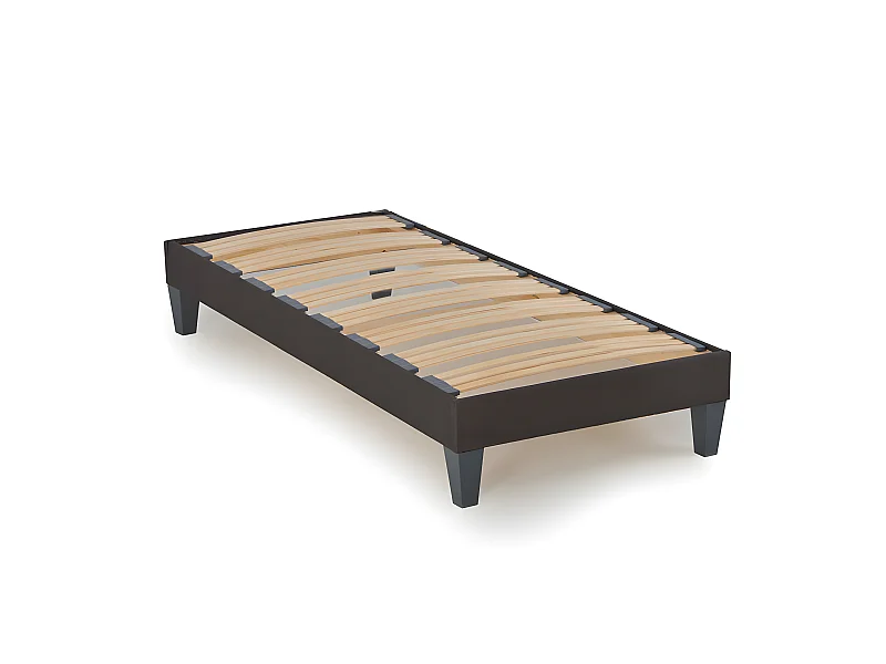 Sommier en Kit Tissu Gris - 90 x 190 cm