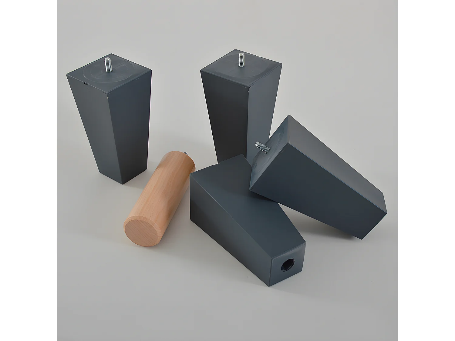 Sommier en Kit Tissu Gris - 90 x 190 cm