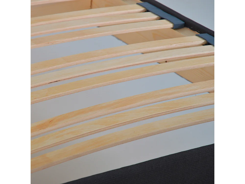 Sommier en Kit Tissu Gris - 90 x 190 cm