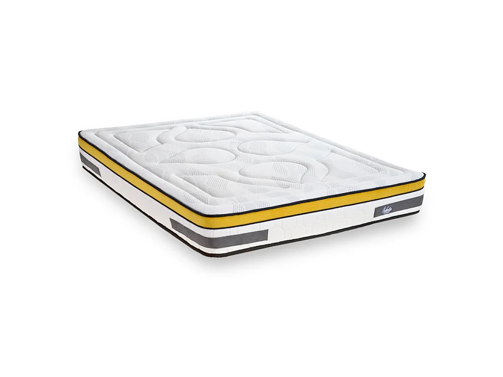 Matelas Aubertin 160x200 cm - Ressorts + mémoire - Ép. 24 cm
