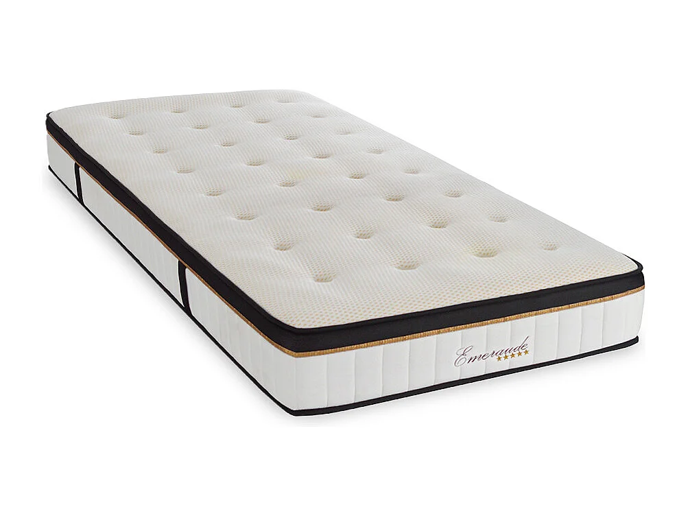 Matelas Emeraude Mousse Accueil Mémoire de Forme moelleux - 24 cm - 90 x 200 cm
