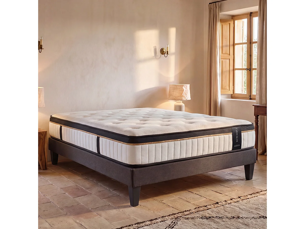 Matelas Emeraude 90x200 cm - Mousse mémoire - Ép. 24 cm