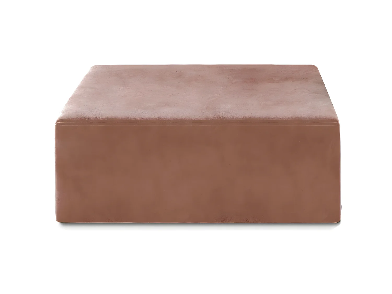 Pouf Carré XL Soren Velours Vieux Rose