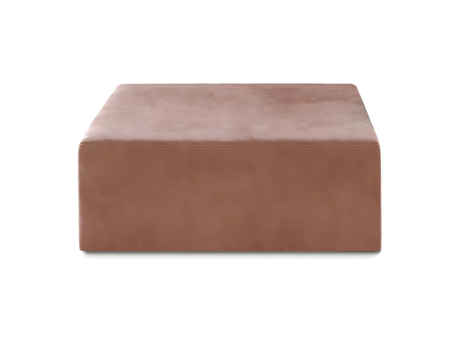 Pouf Carré XL Soren Velours Vieux Rose