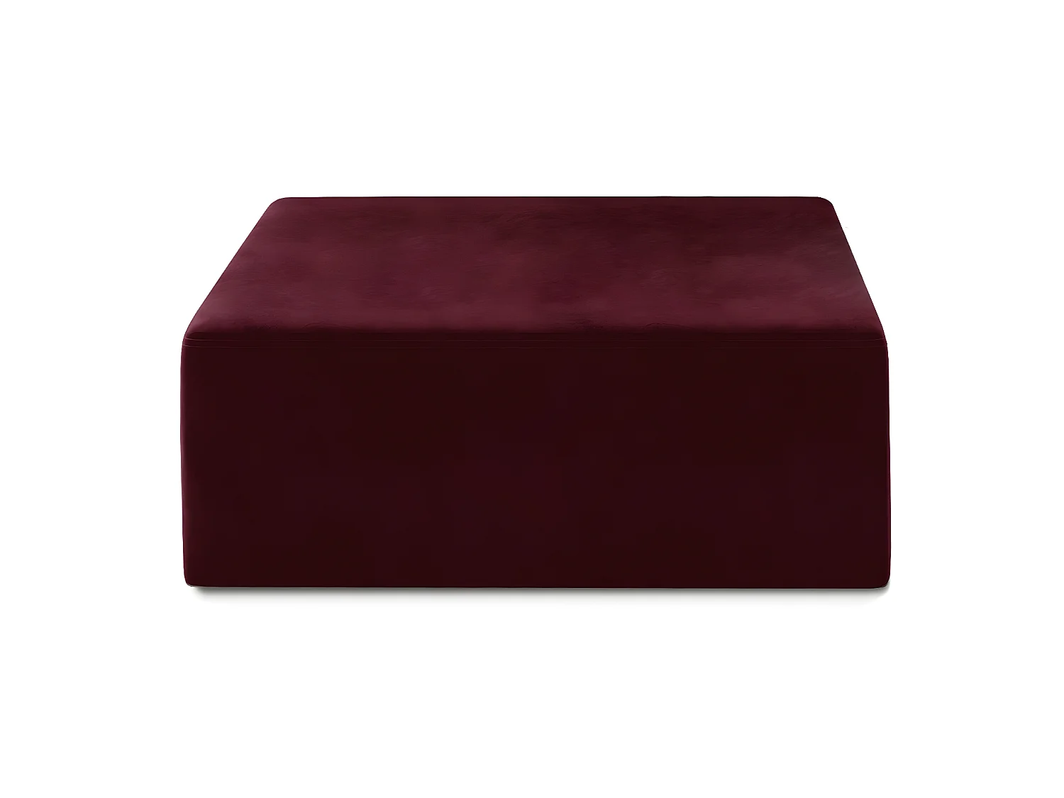 Pouf Carré XL Soren Velours Rouge