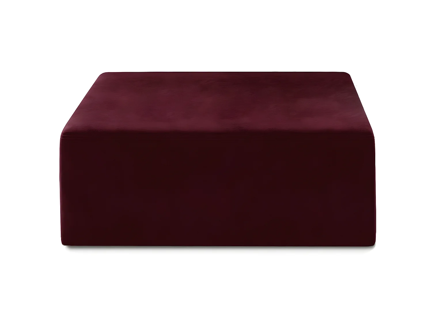 Pouf Carré XL Soren Velours Rouge
