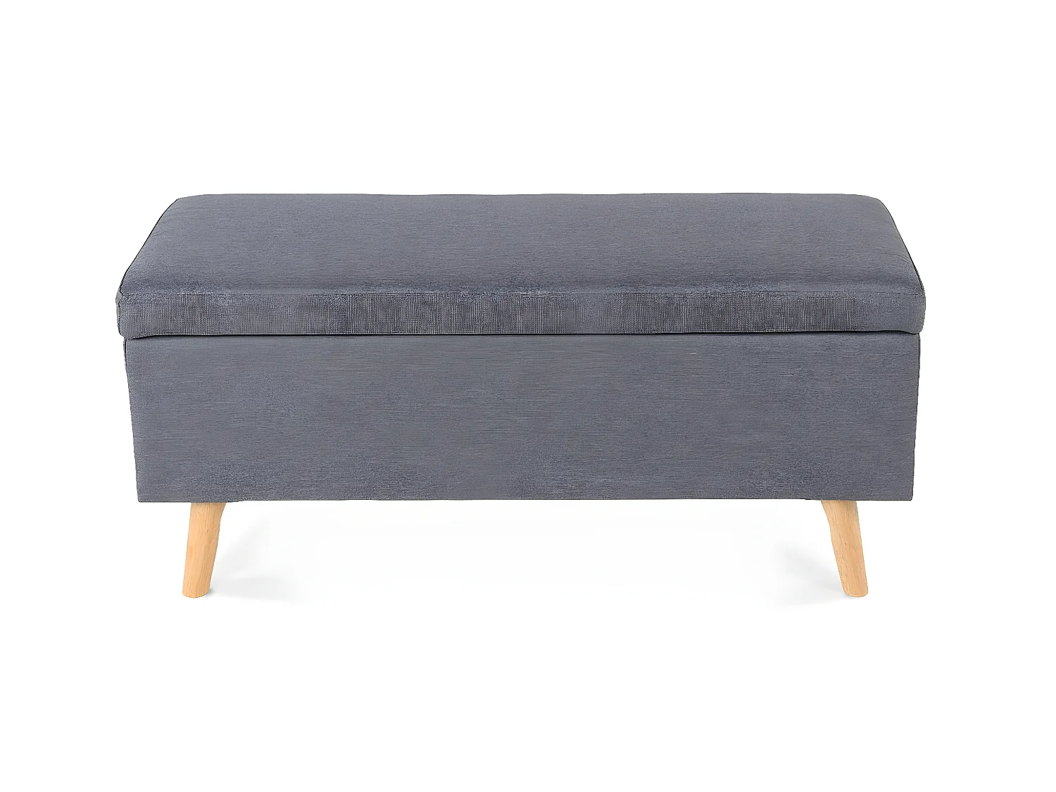 Banquette coffre de style scandinave Eline tissu gris foncé