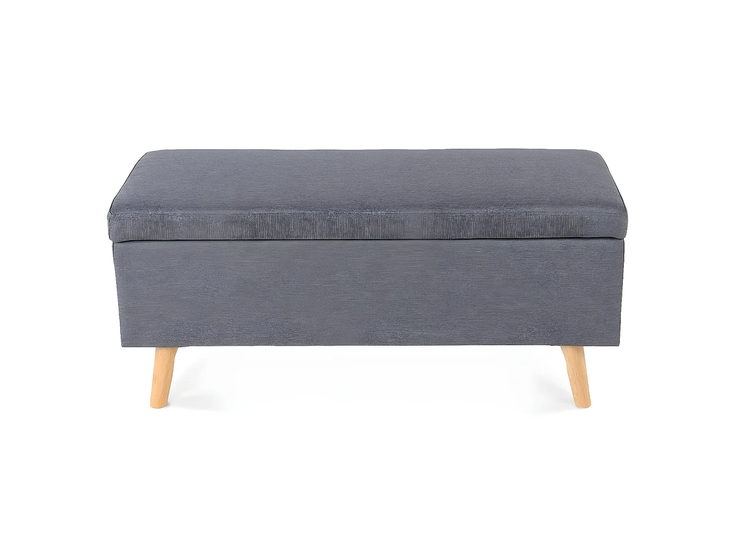 Banquette coffre de style scandinave Eline tissu gris foncé