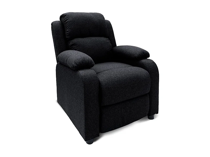 Fauteuil relax Riga tissu Noir