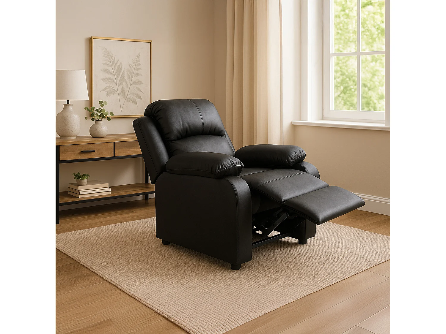 Fauteuil relax Riga Noir