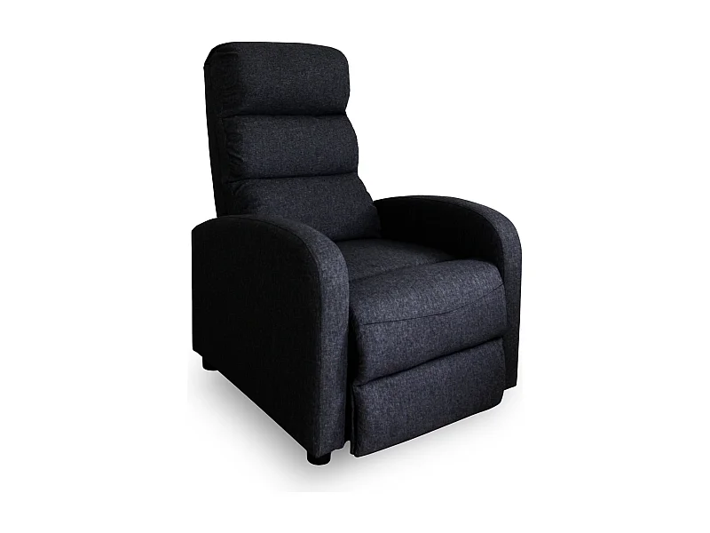 Fauteuil relax manuel Lasco tissu noir