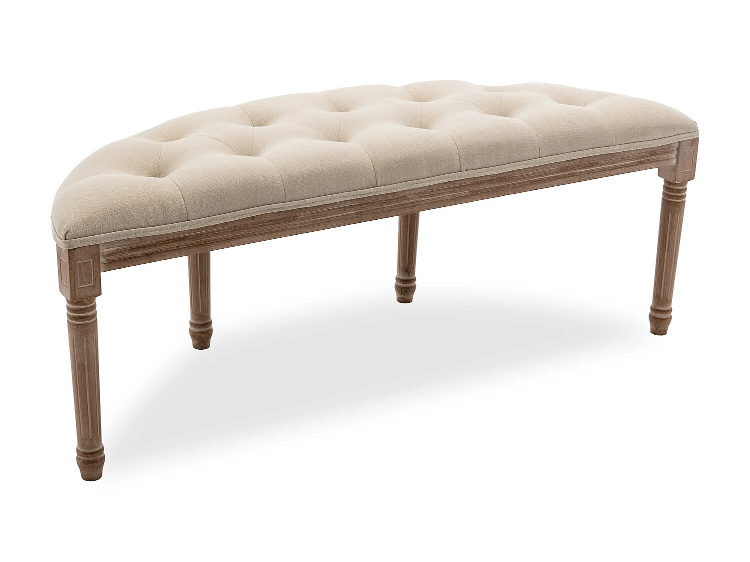 Banquette Sixtine style Louis XVI tissu Beige