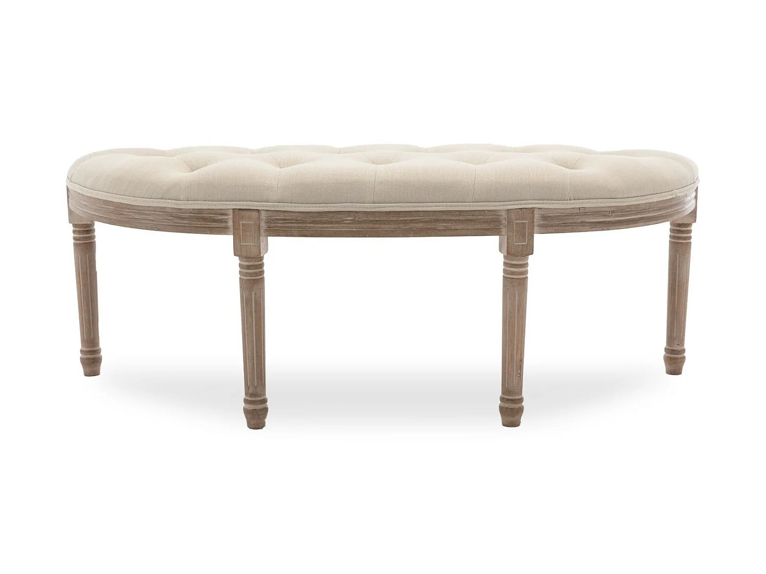 Banquette Sixtine style Louis XVI tissu Beige
