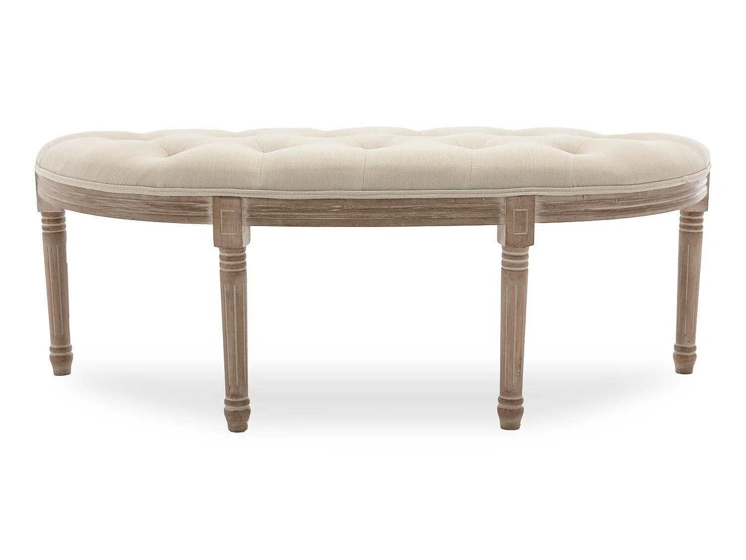 Banquette Sixtine style Louis XVI tissu Beige