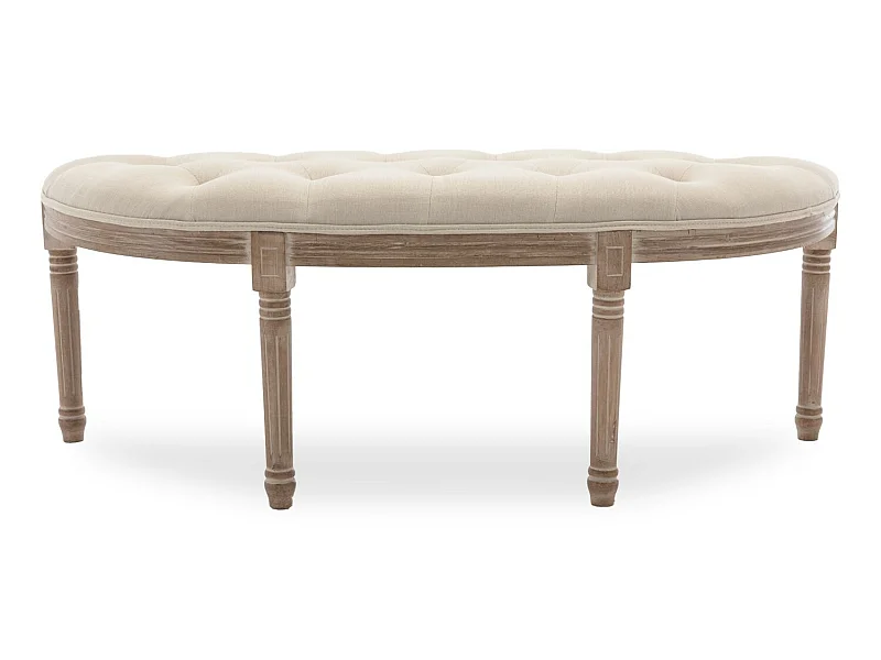 Banquette Sixtine style Louis XVI tissu Beige