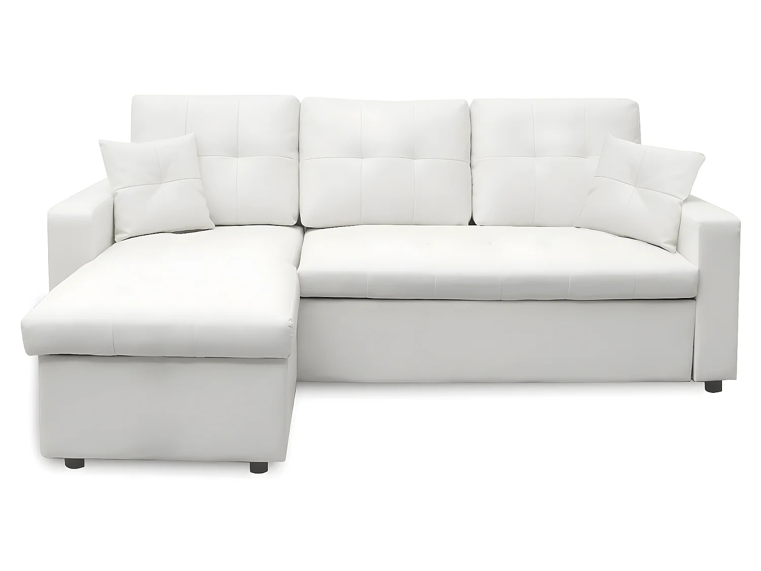 Canapé d'angle convertible Cuero Blanc