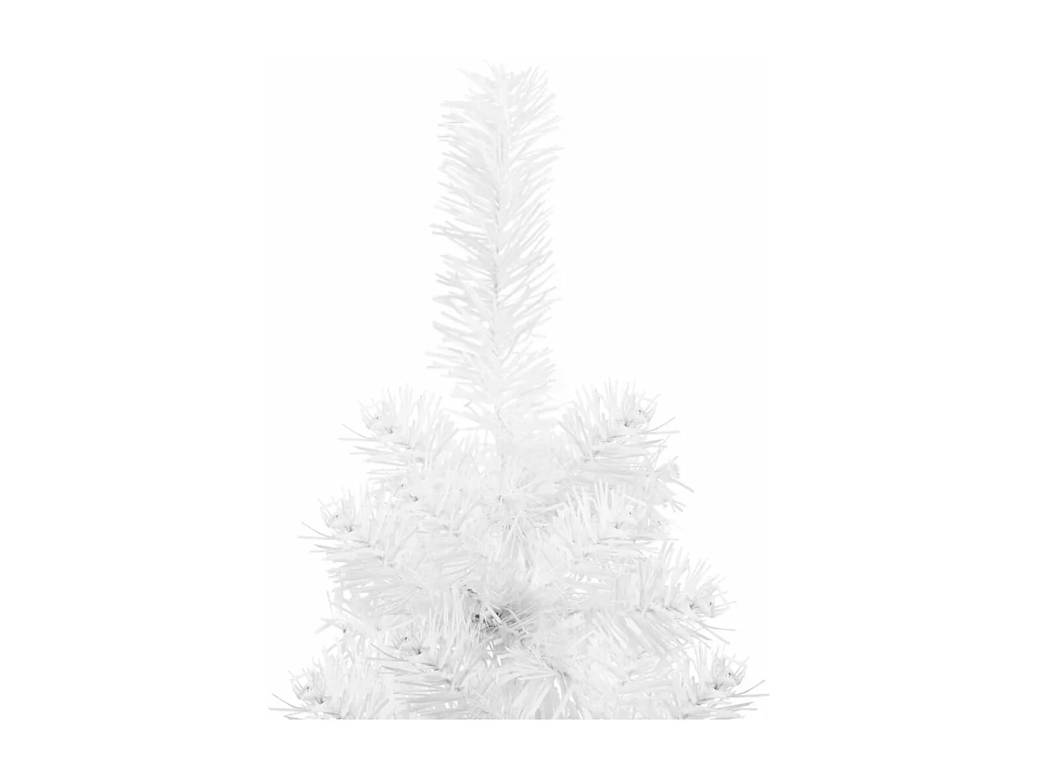 Demi sapin de No?l artificiel mince avec support Blanc 210 cm