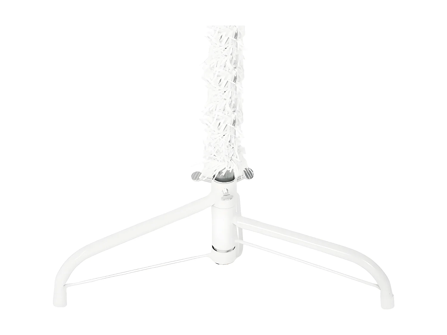 Albero di Natale artificiale mezzo sottile con supporto Bianco 210 cm