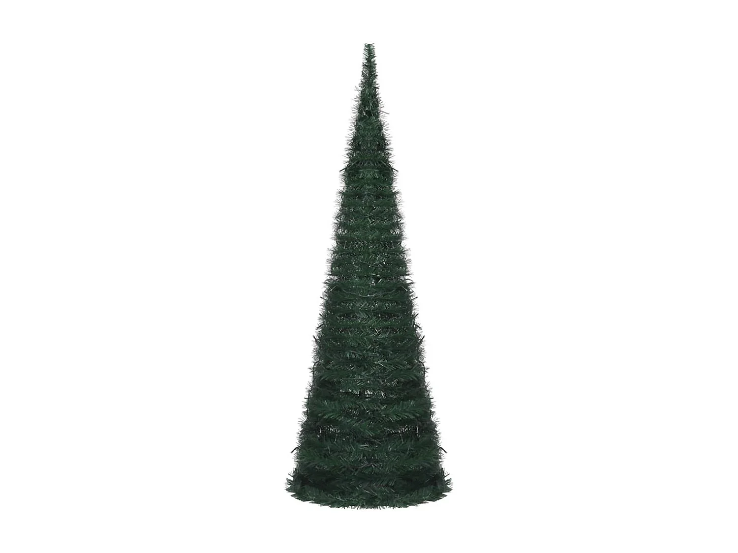 Árbol de Navidad artificial preiluminado con guirnaldas verdes 180cm