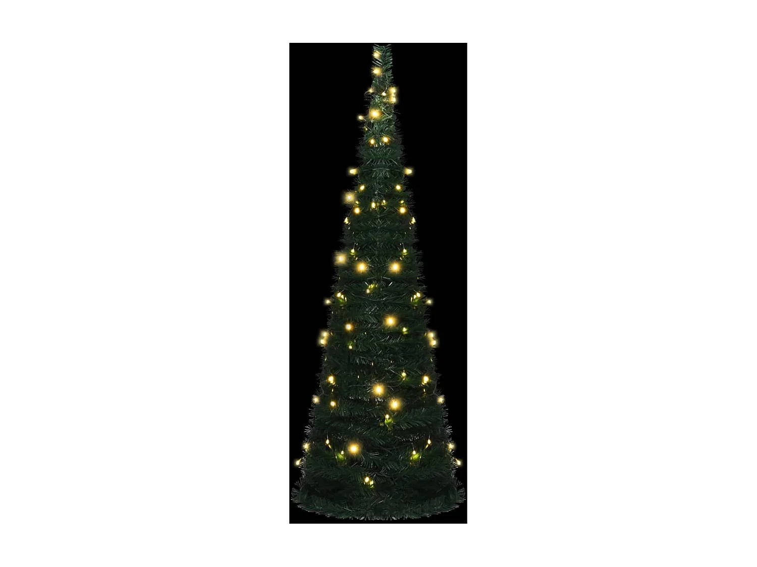 Árbol de Navidad artificial preiluminado con guirnaldas verdes 180cm