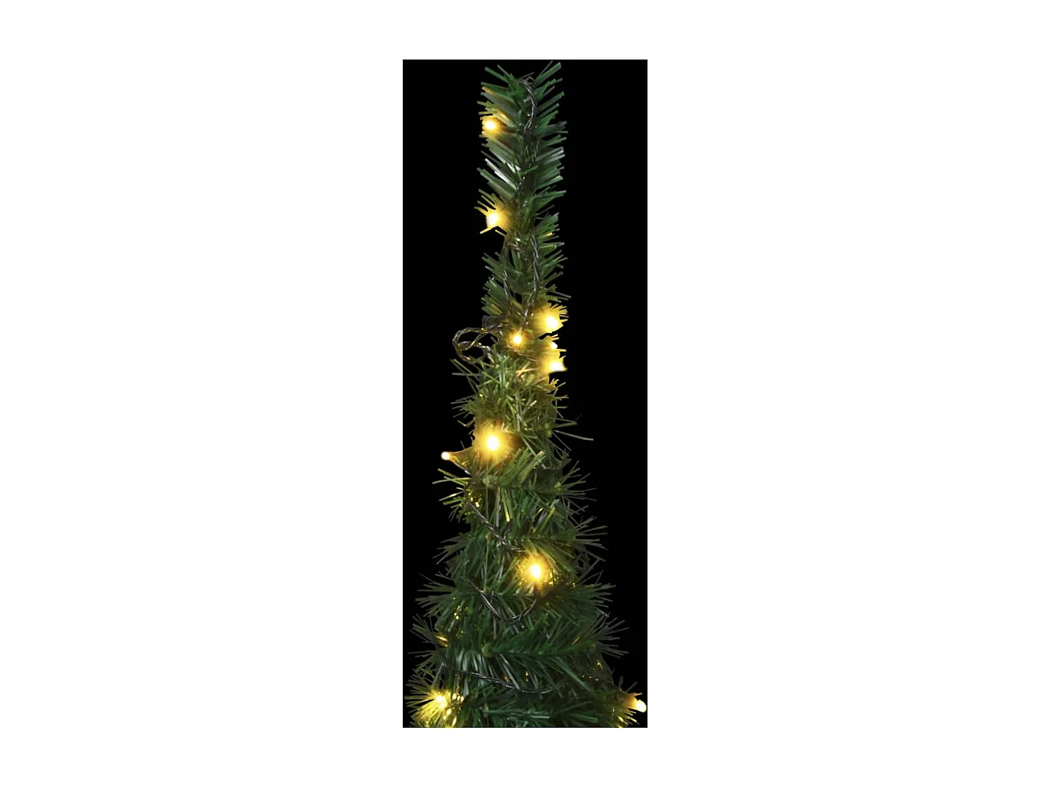 Árbol de Navidad artificial preiluminado con guirnaldas verdes 180cm