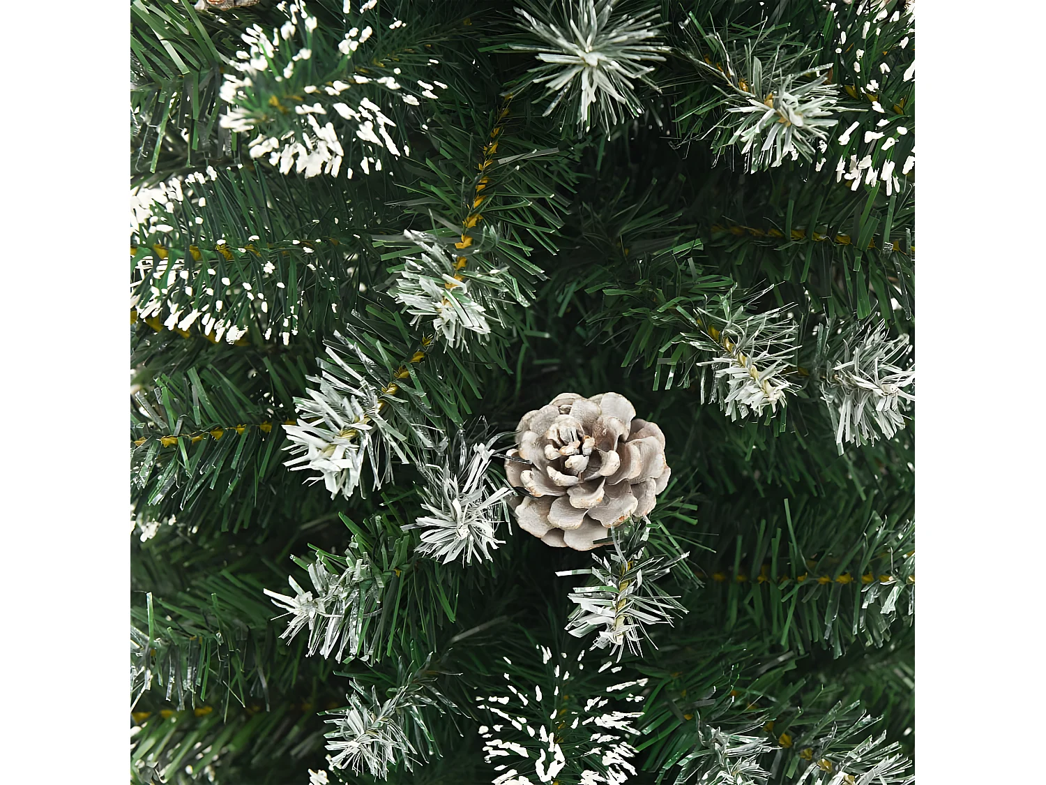 Sapin de No?l artificiel mince avec support 210 cm PVC