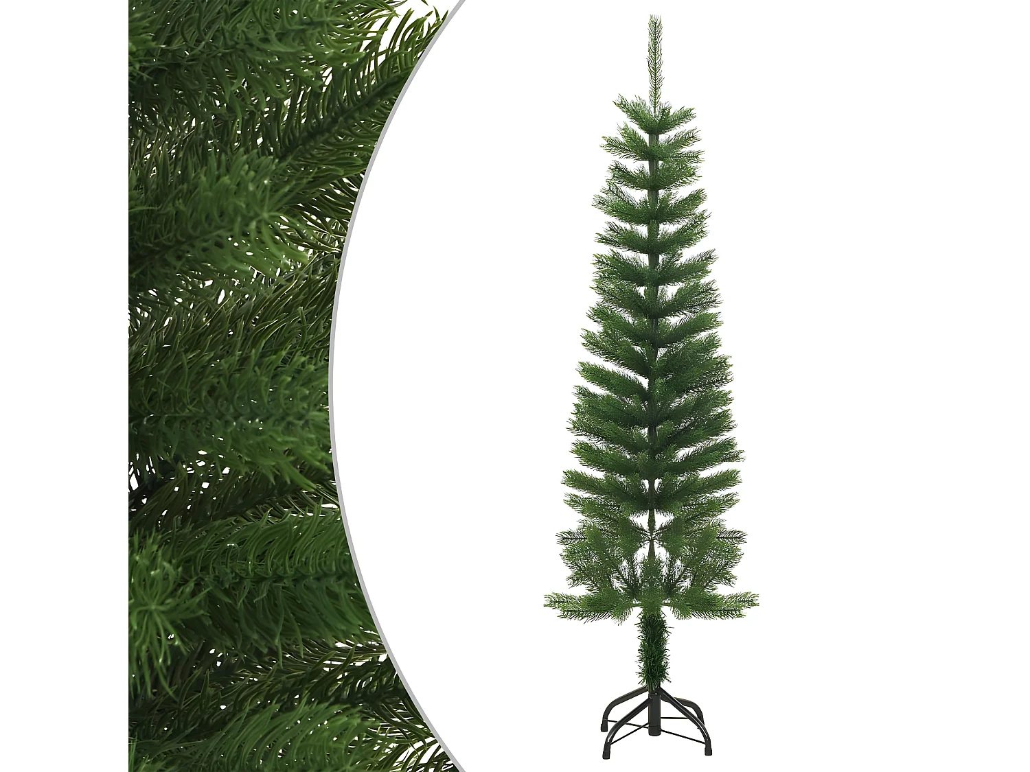 Sapin de No?l artificiel mince avec support 150 cm PE