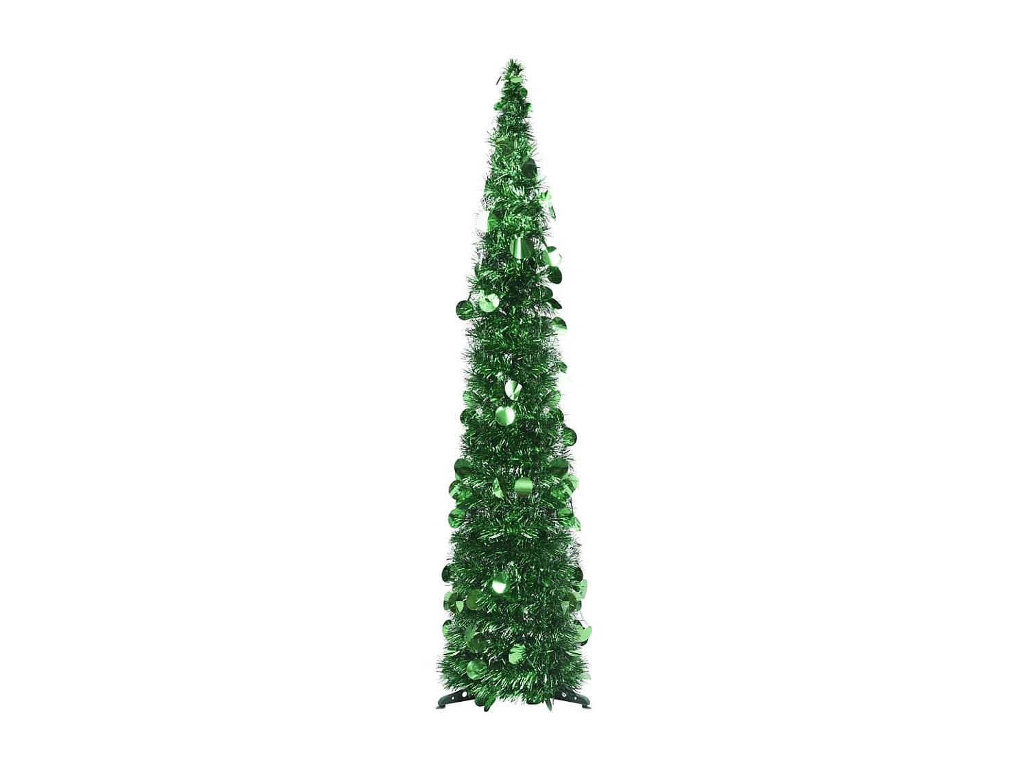 Árvore de Natal artificial retrátil verde 120 cm PET