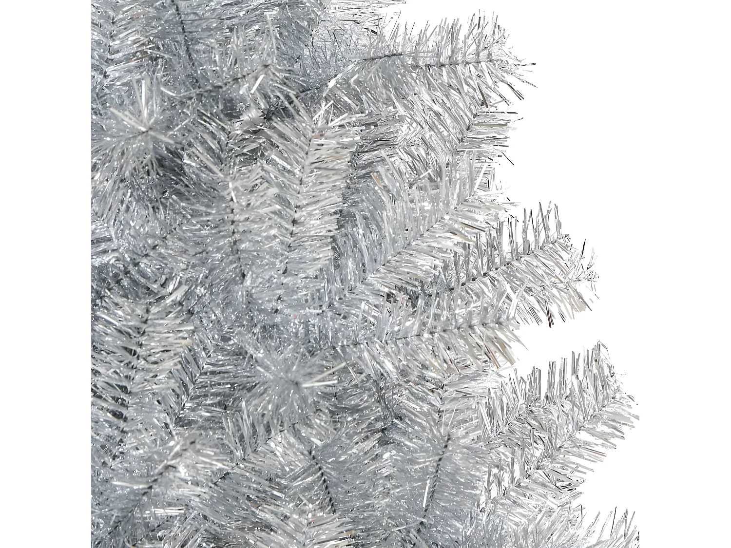 Sapin de No?l artificiel avec support argenté 150 cm PET