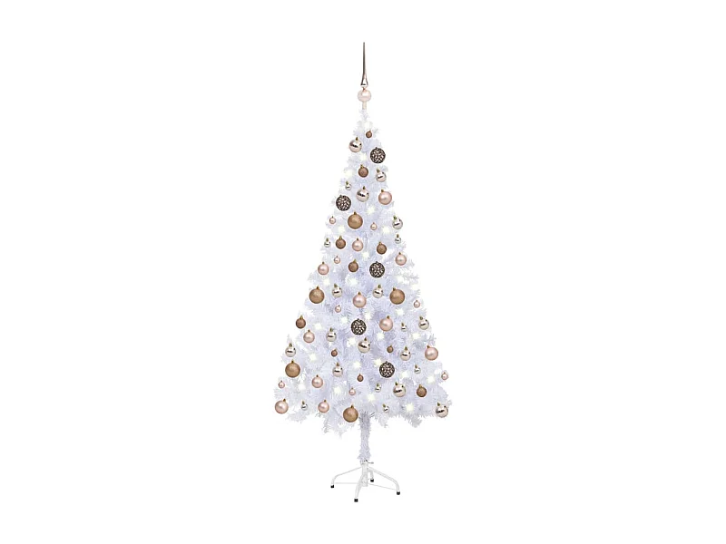 Albero di Natale artificiale/palline preilluminato 180 cm 620 rami