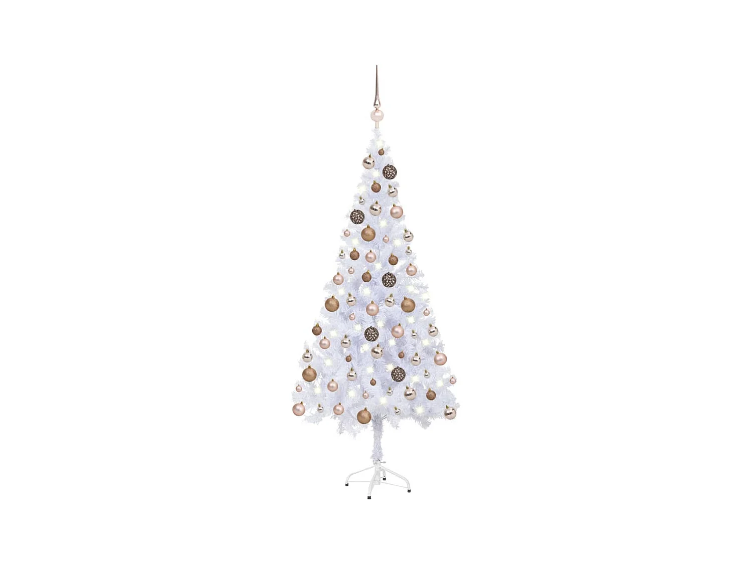 Árbol de Navidad artificial preiluminado/bolas 180 cm 620 ramas