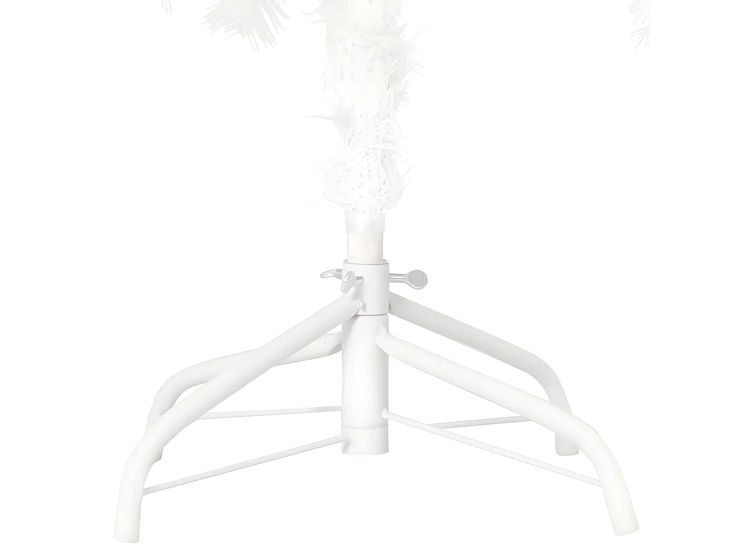 Arbre de No?l artificiel pré-éclairé et boules blanc 180 cm