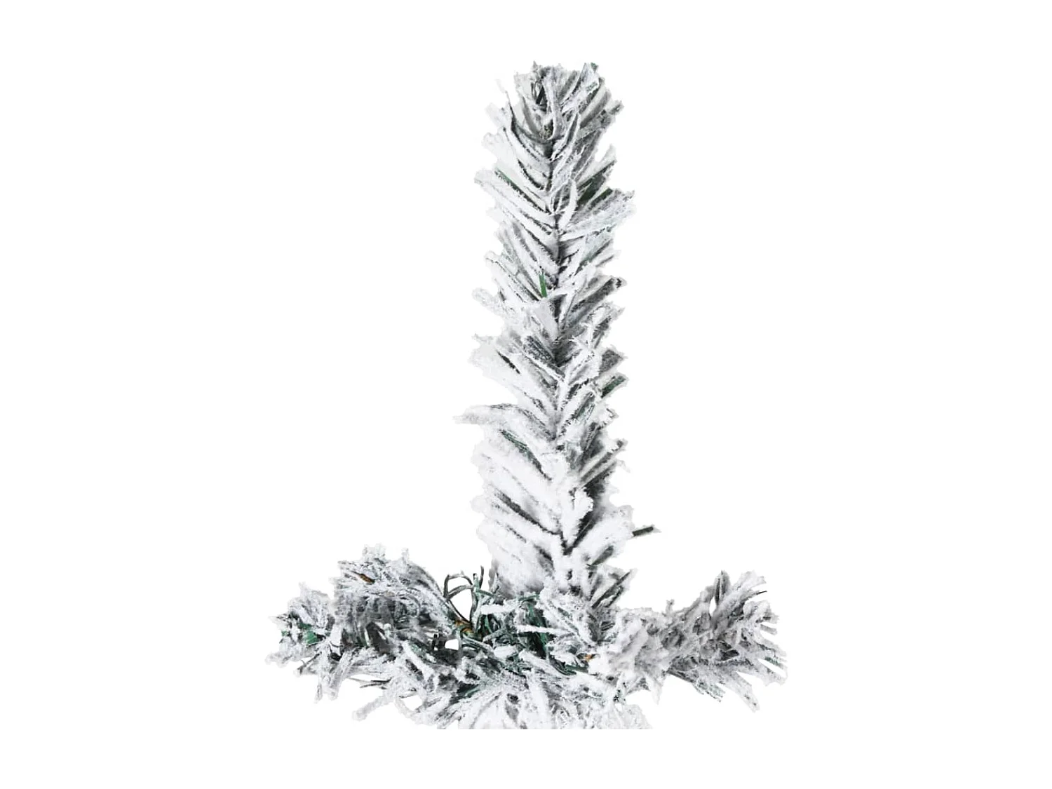 Demi sapin de No?l artificiel mince avec neige floquée 240 cm
