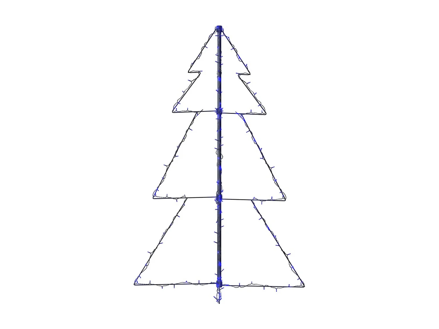 Arbre de No?l c?ne 160 LED d'intérieur/d'extérieur 78x120 cm